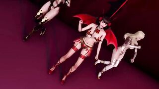 MMD R eighteen SEX DANCEHOT BIMBOS POSES AND GETS BONED HARD激しいセックス