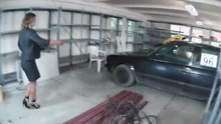 Porn Babe Huge Sexy Tits Threesome Sex In Garage