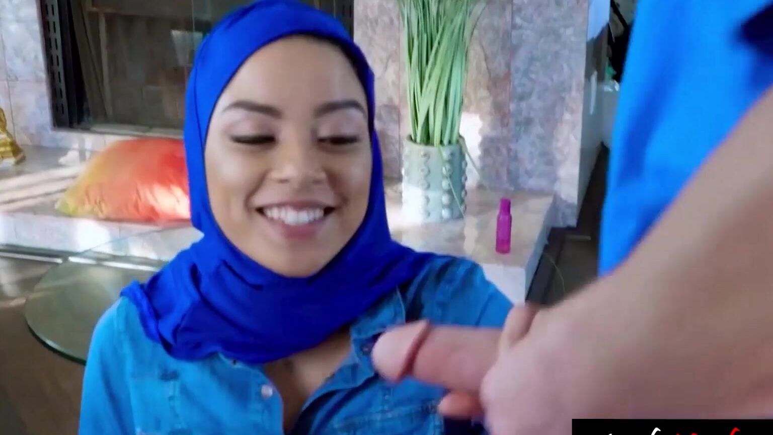 Arab Teen Maya Bijou Sucks Two Dicks