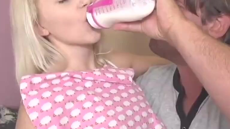 Blowjob Barbie Doll Blonde Is Feeding On Cock