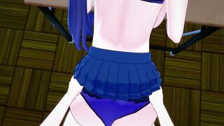 Yuri Gets point of view Fucked with a Strap-On inside the Library. Doki Doki