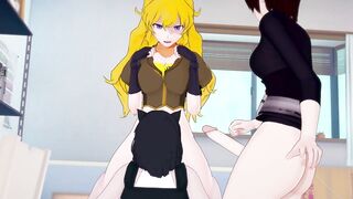 RWBY: Futa Ruby & Futa Blake Fucked Yang by Turn