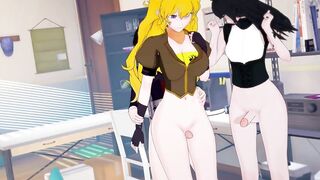 RWBY: Futa Ruby & Futa Blake Fucked Yang by Turn