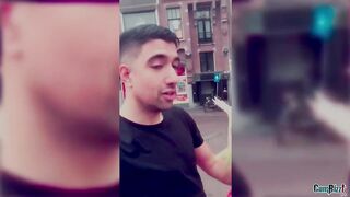 Huge Boobed milf Tourist looking for the best Amsterdam Coffeeshop Bulldog