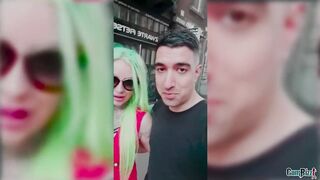 Huge Boobed milf Tourist looking for the best Amsterdam Coffeeshop Bulldog