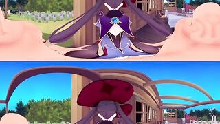 [VR 360 4K] Mona Genshin Impact Oral Sex and Standing