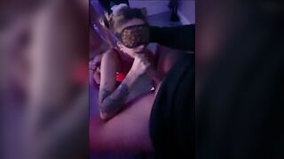 College 19 Year Mature Girlfriends first Spitroast, Blindfolded with Stranger (part 2)