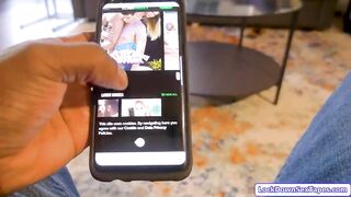 Red Haired is boned by her ebony roommate