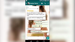 The long boobed bimbos at work gets Goddess talking on WhatsApp and
