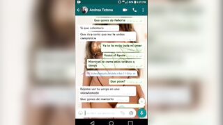 The long boobed bimbos at work gets Goddess talking on WhatsApp and