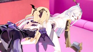 Genshin Impact Hentai - Ningguang Gets Banged! by Fischl with a Fake-Dick