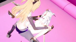 Genshin Impact Hentai - Ningguang Gets Banged! by Fischl with a Fake-Dick