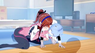 [Evangelion]Mari and Rei 3 Way(3d Hentai)