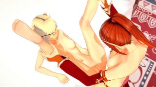 sexy Horde Lesbo Elf Gets Screwed by GF with a Fake-Penis -