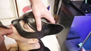 Slim submissive drinks piss