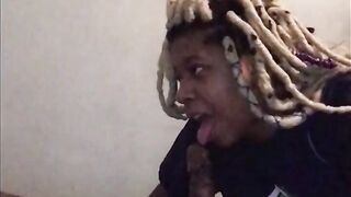 Caramel Kush give daddy that incredible sexy bj treatment