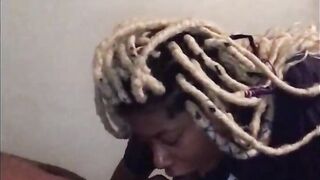Caramel Kush give daddy that incredible sexy bj treatment