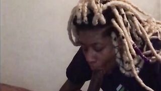 Caramel Kush give daddy that incredible sexy bj treatment