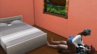 Curvy black granny, The Sims 4