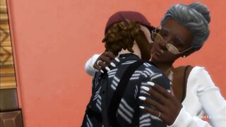 Curvy black granny, The Sims 4