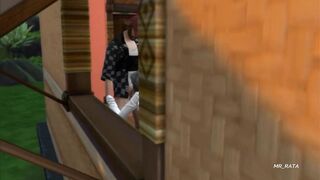 Curvy black granny, The Sims 4