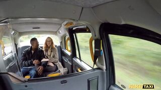 Fake Taxi British Red Bj Lenina Crown and a Huge Black