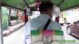 TukTukPatrol Slim Thai 18 yo Year Mature Grinds her Unshaved Beaver on Dick