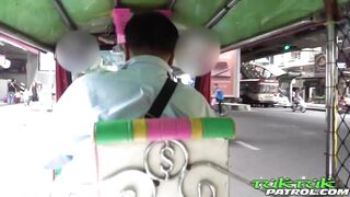 TukTukPatrol Slim Thai 18 yo Year Mature Grinds her Unshaved Beaver on Dick