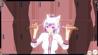 3D HENTAI Friends came to me in the Girl's Locker Room and