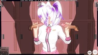 3D HENTAI Friends came to me in the Girl's Locker Room and