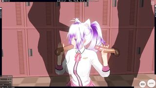 3D HENTAI Friends came to me in the Girl's Locker Room and