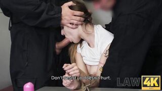LAW4k. cunt with mouth was stopped by policemen who took her to