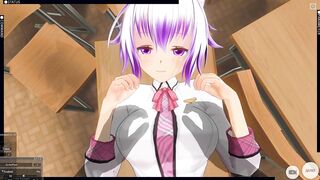 3D CARTOON College chick in Pink Turned me on with Crazy Talk