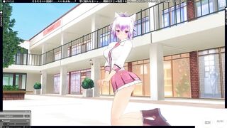 3D CARTOON College chick in Pink Turned me on with Crazy Talk