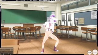3D CARTOON College chick in Pink Turned me on with Crazy Talk