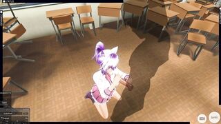 3D CARTOON College chick in Pink Turned me on with Crazy Talk