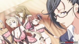A Sex Group Sex with Long Boobed Girls | Animated Video