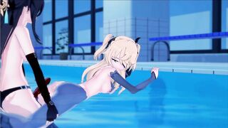 Genshin Impact - Beidou Gets her Cunt Eaten, then Fucks Fischl inside