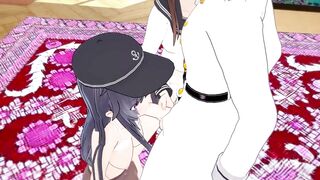 Kancolle: Hibiki Akatsuki Inazuma Ikazuchi Gang Bang Banged! with Admiral