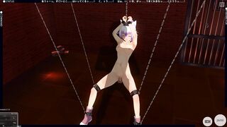 3D HENTAI BDSM School cunt with mouth Boned Hard inside an old Basement