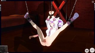 3D HENTAI BDSM School cunt with mouth Boned Hard inside an old Basement