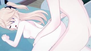 Genshin Impact - Fischl give Oral Sex, then Gets Plowed and Cummed On.