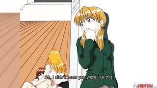 Animated Uncensored · Blonde Lesbo Eats her Amateur Long Tit Friend's Vagina