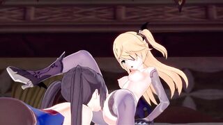 Fischl Gets Finger Bang by Mona, Gets Vagina Eaten. Genshin Impact Dyke