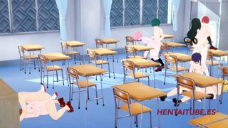 Boku no Hero Hentai - Sex Party with 4 Boys and 4
