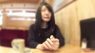 Cuckold ex-wife took off her panty in the cafe