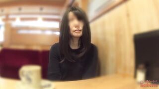 Cuckold ex-wife took off her panty in the cafe