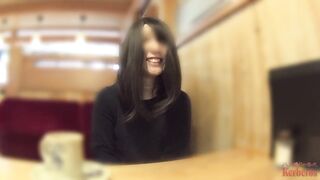 Cuckold ex-wife took off her panty in the cafe