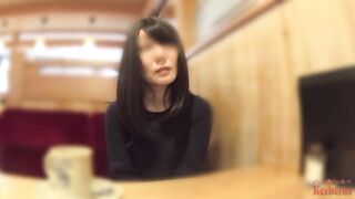 Cuckold ex-wife took off her panty in the cafe