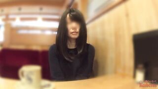 Cuckold ex-wife took off her panty in the cafe
